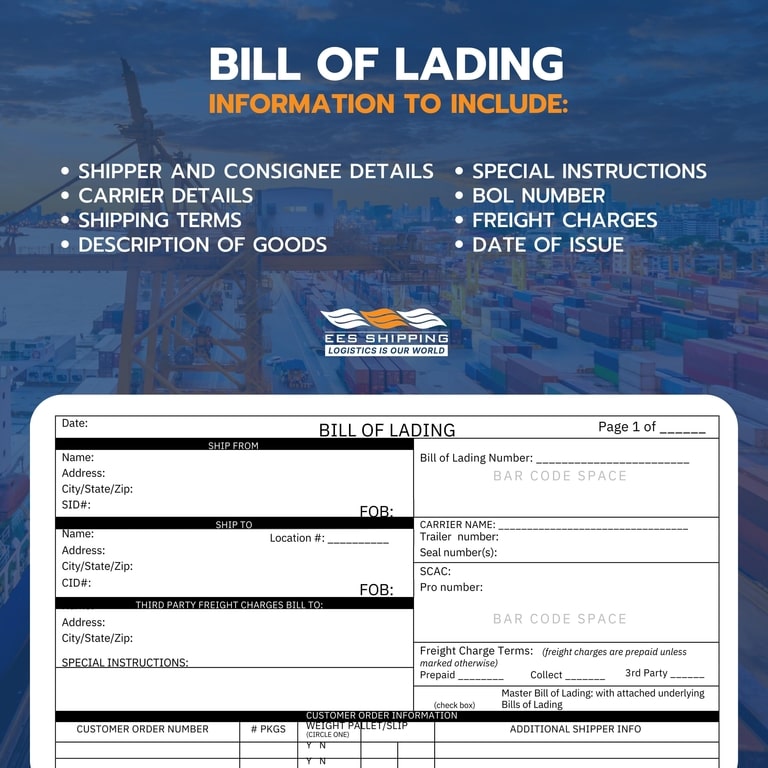 Bill of Lading Information